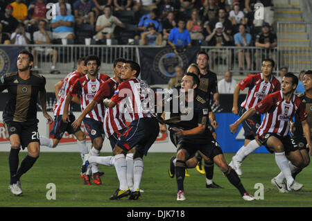 Sep 01, 2010 - Chester, Pennsylvanie, États-Unis - l'Union de Philadelphie a remporté un match amical contre le Mexique's Chivas de Guadalajara à l'équipe de soccer PPL Park, domicile de l'Union de Philadelphie. Le seul but de la victoire a été inscrit par J. McInerney de l'Union de Philadelphie. (Crédit Image : © Ricky Fitchett/ZUMApress.com) Banque D'Images