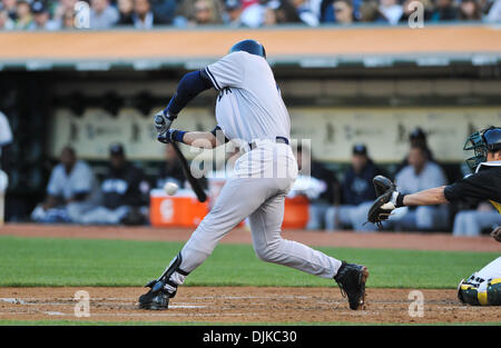Septembre 04, 2010 - Oakland, CA, États-Unis - 07 juillet 2010, Oakland, CA, USA ; New York Yankees shortstop Derek Jeeter (2) chauves-souris dans la journée de mercredi 6-2 victoire sur les Athletics d'Oakland. (Crédit Image : © Scott Beley/global/ZUMApress.com) Southcreek Banque D'Images