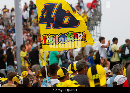 Septembre 07, 2010 - Misano Adriatico, Italie - Valentino Rossi fans au GP de San Marin à Misano Adriatico, Italie. (Crédit Image : © Andrea Ranalli/ZUMApress.com) Southcreek/mondial Banque D'Images