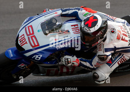 Septembre 07, 2010 - Misano Adriatico, Italie - Jorge Lorenzo sur Yamaha FIAT SPA (n° 99) au San Marino GP de Misano Adriatico, Italie. (Crédit Image : © Andrea Ranalli/ZUMApress.com) Southcreek/mondial Banque D'Images