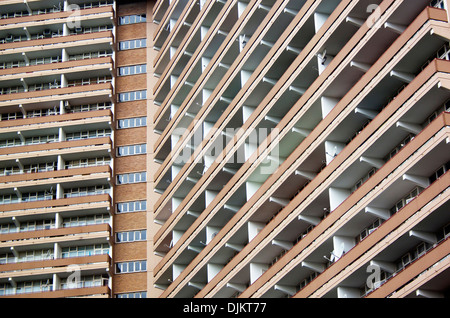 Close up abstraite de la haute tour d'habitation Contexte Banque D'Images