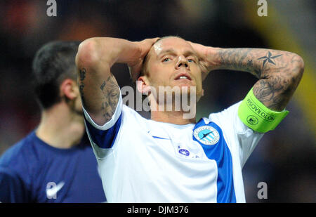 Liberec, République tchèque. 28 nov., 2013. Radoslav Kovac de Liberec au cours de la 5e tour de la Ligue Européenne de Football Match de groupe H à Liberec, République tchèque, le 28 novembre 2013. Photo : CTK Radek Petrasek/Photo/Alamy Live News Banque D'Images