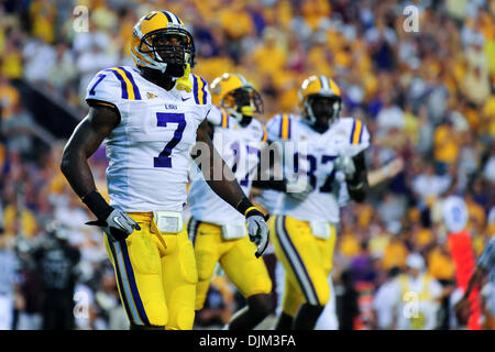 18 septembre 2010 - Baton Rouge, Louisiane, États-Unis d'Amérique - Patrick évoluait Peterson # 7 de la LSU Tigers au Tiger Stadium de Baton Rouge, Louisiane. LSU défait 27-9 de l'État du Mississipi. (Crédit Image : © Stacy Revere/ZUMApress.com) Southcreek/mondial Banque D'Images