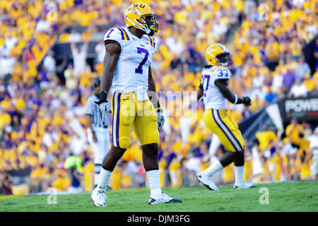 18 septembre 2010 - Baton Rouge, Louisiane, États-Unis d'Amérique - Patrick Peterson # 7 de la LSU Tigers au Tiger Stadium de Baton Rouge, Louisiane. LSU défait 27-9 de l'État du Mississipi. (Crédit Image : © Stacy Revere/ZUMApress.com) Southcreek/mondial Banque D'Images