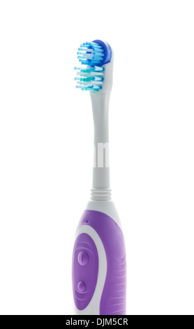 Brosse à dents électrique isolé sur fond blanc Banque D'Images