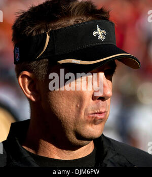 20 sept, 2010 - San Francisco, Californie, États-Unis - San Francisco 49ers vs New Orleans Saints à Candlestick Park. L'ENTRAÎNEUR-CHEF SEAN PAYTON Saints. 49ers de Saints des Derniers Jours 25 à 22. (Crédit Image : © Al Golub/photographie/ZUMApress.com) Golub Banque D'Images