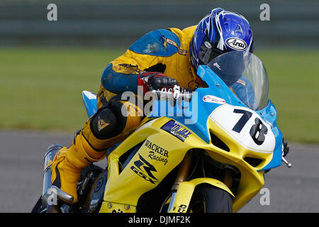 25 septembre 2010 - Birmingham, AL, États-Unis d'Amérique - Reese Wacker (78) au cours de l'AMA Pro Daytona SportBike race au Barber Motorsports Park. (Crédit Image : © Jason Clark/ZUMApress.com) Southcreek/mondial Banque D'Images