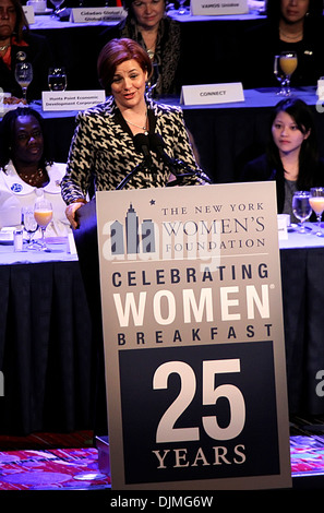 Le Président du Conseil de la ville de New York, Christine Quinn C 25e anniversaire Célébrer les femmes hôtes tenue à New York Marriott Marquis Banque D'Images