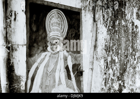 Street art à Fort Kochi Cochin au Kerala en Inde du Sud en Asie. Image Religion religieux hindou Hanuman le Dieu Singe billet Banque D'Images