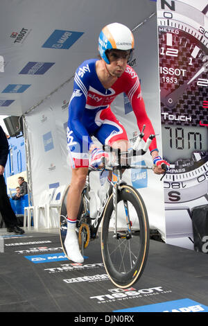 30 septembre 2010 - Geelong, Victoria, Australie - David Millar (GBR) à des compétitions des Championnats du Monde Route UCI 2010 événement de première heure à Geelong, Victoria, Australie. (Crédit Image : © basse Sydney/global/ZUMApress.com) Southcreek Banque D'Images