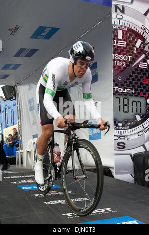 30 septembre 2010 - Geelong, Victoria, Australie - Richie PORTE (AUS) à la compétition de la Championnats du Monde Route UCI 2010 événement de première heure à Geelong, Victoria, Australie. (Crédit Image : © basse Sydney/global/ZUMApress.com) Southcreek Banque D'Images