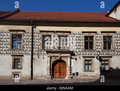 La rue Kanonicza et l'Archevêché Musée, où le père Karol Wojtyla (Jean-Paul II) a vécu, vieille ville, Cracovie, Pologne Banque D'Images