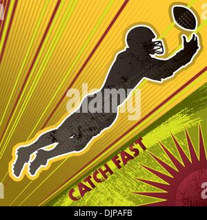 American football player poster Illustration de Vecteur