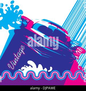 Graphique artistique conceptuel conçu vintage Illustration de Vecteur