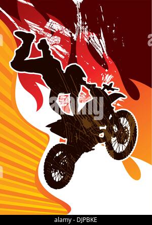 Vélo moteur extrême poster Illustration de Vecteur