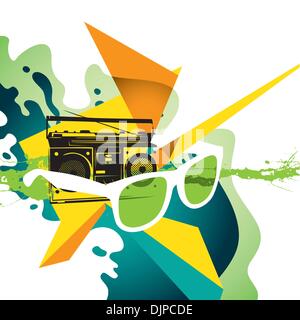 Illustré moderne conçu fond coloré Illustration de Vecteur