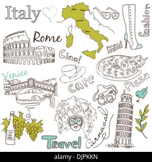 Tourisme en Italie Illustration de Vecteur