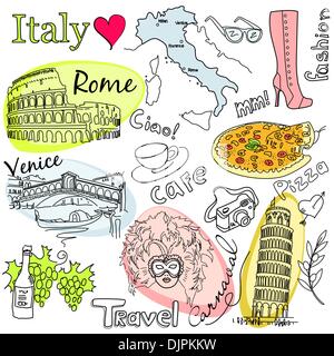 Tourisme en Italie Illustration de Vecteur