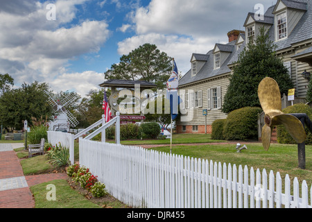 Watermenn's Museum dans la ville historique de Yorktown, dans le parc historique national colonial de Virginie. Banque D'Images