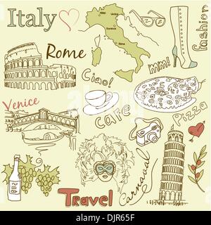 Tourisme en Italie Illustration de Vecteur