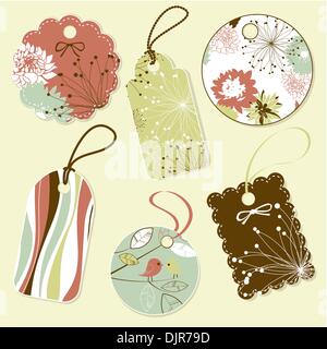 Collection de vintage Tags Illustration de Vecteur