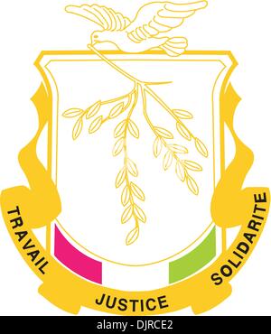 Les armoiries nationales de la Guinée Illustration de Vecteur