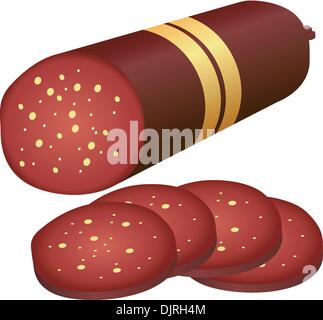 Salami. Vector Illustration de Vecteur