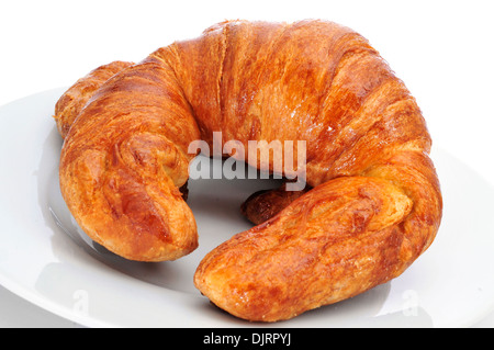 Libre de quelques croissants sur une plaque Banque D'Images
