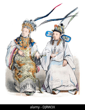 19e siècle XIX 1800 Chine actrices Banque D'Images