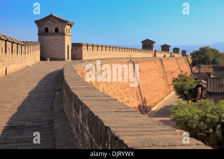 Mur de la ville, Pingyao, Shanxi, Chine Banque D'Images