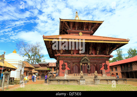 Temple de Changu Narayan, le plus ancien temple hindou au Népal, près de Bhaktapur, Népal Banque D'Images