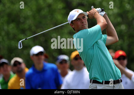 Jordan Spieth tees off à la 9e orifice pendant l'appareil HP Byron Nelson Championship TPC Four Seasons Resort Las Colinas à Irving au Texas (crédit Image : © Patrick Green/ZUMApress.com) Southcreek/mondial Banque D'Images