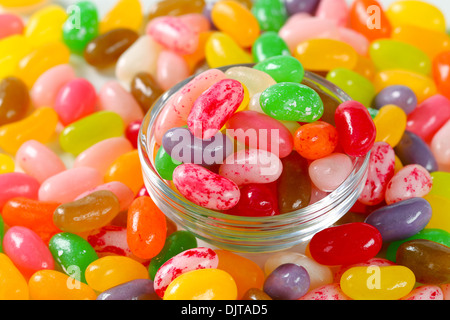 Les bonbons haricots aromatisés aux fruits Banque D'Images