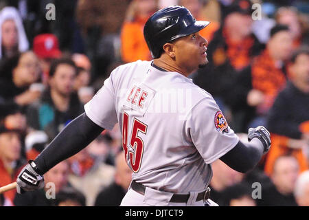 San Francisco, CA : Astros de Houston' Carlos Lee (45) à la batte. Les Géants a gagné le match 8-2. (Crédit Image : © Charles Herskowitz/ZUMApress.com) Southcreek/mondial Banque D'Images