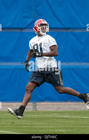 Buffalo Bills rookie wide receiver Marcus Easley (# 81) au cours d'un événement minicamp à la pratique de l'équipe à Orchard Park, New York. (Crédit Image : © Mark Konezny/ZUMApress.com) Southcreek/mondial Banque D'Images