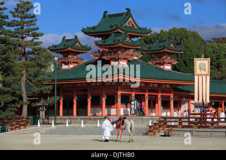 Le Japon, Kyoto, Sanctuaire Heian, Jidai Matsuri, festival, les gens Banque D'Images