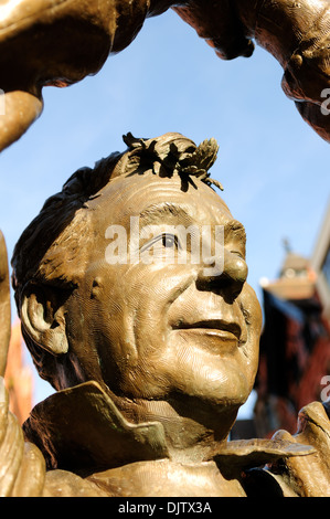 Brian Howard Clough, statue en bronze Orateurs Conner Nottingham, Royaume-Uni. Banque D'Images