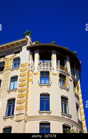 Otto Wagner's Art Nouveau Apartments, Vienne, Autriche, Europe Centrale Banque D'Images