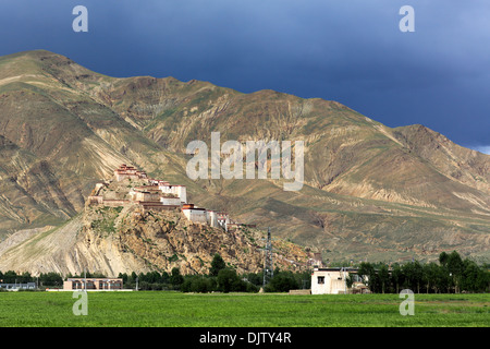 Gyantse Gyantse Dzong, comté, Préfecture de Shigatsé, Tibet, Chine Banque D'Images