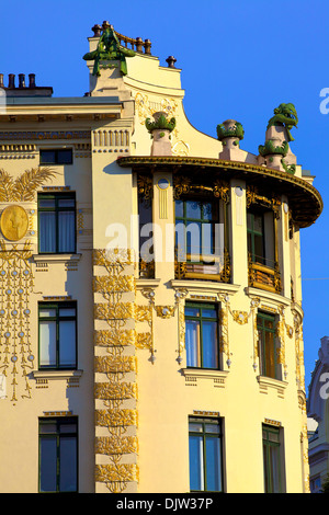 Otto Wagner's Art Nouveau Apartments, Vienne, Autriche, Europe Centrale Banque D'Images