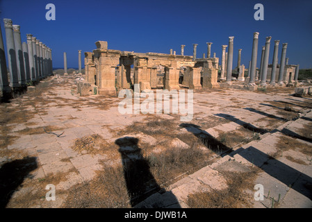 Théâtre, Leptis Magna, Libye Banque D'Images