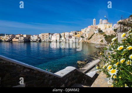 L'île de Syros Ermoupoli Grèce Banque D'Images