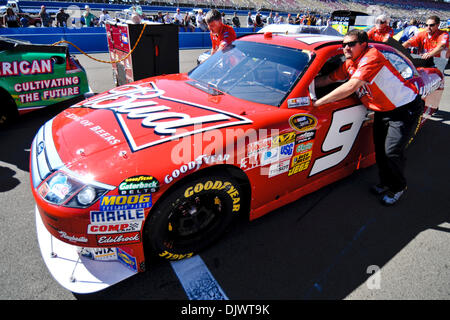 10 octobre 2010 - Fontana, California, United States of America - équipage sortir Kasey Kahne's # 9 Budweiser avant la Ford NASCAR Sprint Cup Series Pepsi Max 400 à Auto Club Speedway. (Crédit Image : © Andrew Fielding/ZUMApress.com) Southcreek/mondial Banque D'Images