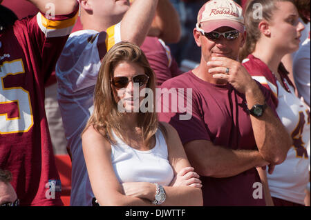 10 octobre 2010 - Landover, Maryland, United States of America - Washington Redskins fans au FedEx Field défaite en prolongation Packers Redskins, 16 - 13 (Crédit Image : © Roland Pintilie/global/ZUMApress.com) Southcreek Banque D'Images