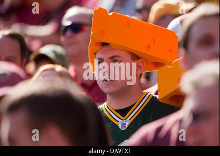 10 octobre 2010 - Landover, Maryland, United States of America - Washington Redskins fans au FedEx Field défaite en prolongation Packers Redskins, 16 - 13 (Crédit Image : © Roland Pintilie/global/ZUMApress.com) Southcreek Banque D'Images