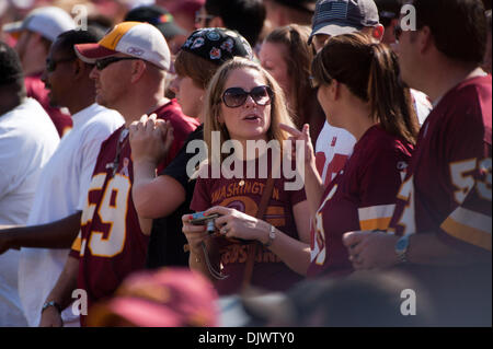 10 octobre 2010 - Landover, Maryland, United States of America - Washington Redskins fans au FedEx Field défaite en prolongation Packers Redskins, 16 - 13 (Crédit Image : © Roland Pintilie/global/ZUMApress.com) Southcreek Banque D'Images