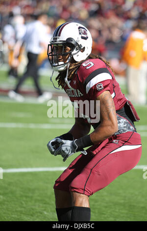 30 octobre 2010 - Columbia, Caroline du Sud, États-Unis d'Amérique - South Carolina Gamecocks Stephon évoluait Gilmore (5). Score final est de Caroline du Sud 38-Maine 24. (Crédit Image : © Jim Dedmon/ZUMApress.com) Southcreek/mondial Banque D'Images