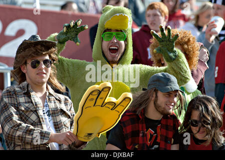 30 octobre 2010 - Bloomington, Indiana, États-Unis d'Amérique - Indiana fans obtenir dans le jeu au cours 1er trimestre action de jeu. Le nord-ouest de l'Indiana défait 20-17 dans le jeu à la Memorial Stadium à Bloomington, Indiana. (Crédit Image : © Dan Cavallini/global/ZUMApress.com) Southcreek Banque D'Images