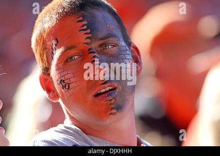 6 novembre 2010 - Stillwater, Oklahoma, United States of America - Fans lors d'action de jeu. Oklahoma State vaincu Baylor 55-28 dans le jeu à Boones Pickens Stadium. (Crédit Image : © Epicéa Derden/ZUMApress.com) Southcreek/mondial Banque D'Images