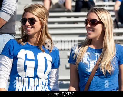 13 novembre 2010 - Lexington, Kentucky, United States of America - Kentucky fans regarder les cérémonies senior avant de leur jeu avec Vanderbilt de stade du Commonwealth.des Wildcats a remporté 38 à 20. (Crédit Image : © Wayne/Litmer ZUMApress.com) Southcreek/mondial Banque D'Images